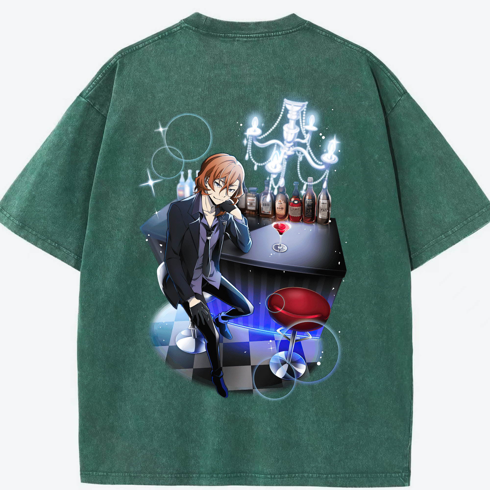 （画像用） 文豪ストレイドッグス Bungo Stray Dogs 綿100% ヴィンテージ風 半袖Tシャツ（背面プリント）